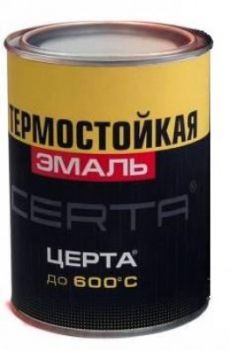 Эмаль Церта термостойкая ярко - красная банка 0,8 кг С/П
