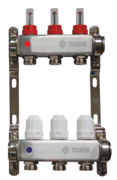 Коллекторная группа TAEN нерж/сталь 1x3/4x2 расходомеры/рег клапаны/ручн возд